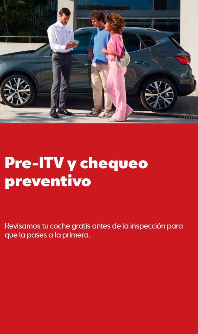 Pre-ITV y chequeo preventivo Revisamos tu coche gratis antes de la inspección para que la pases a la primera.