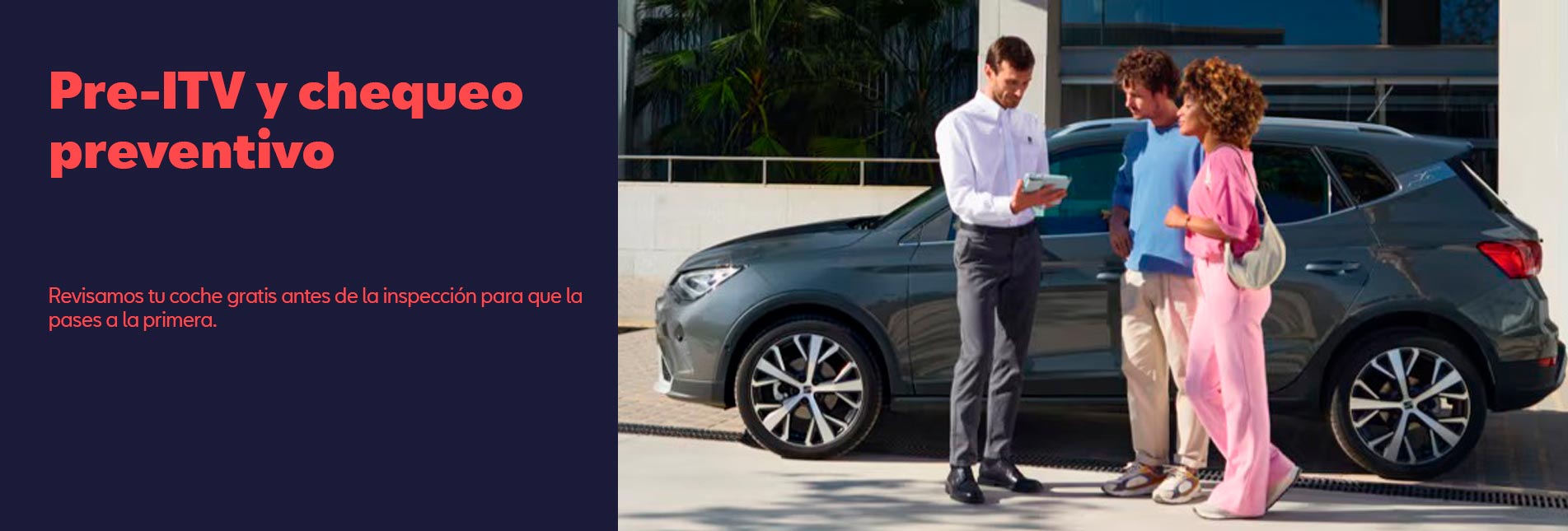 Pre-ITV y chequeo preventivo Revisamos tu coche gratis antes de la inspección para que la pases a la primera.
